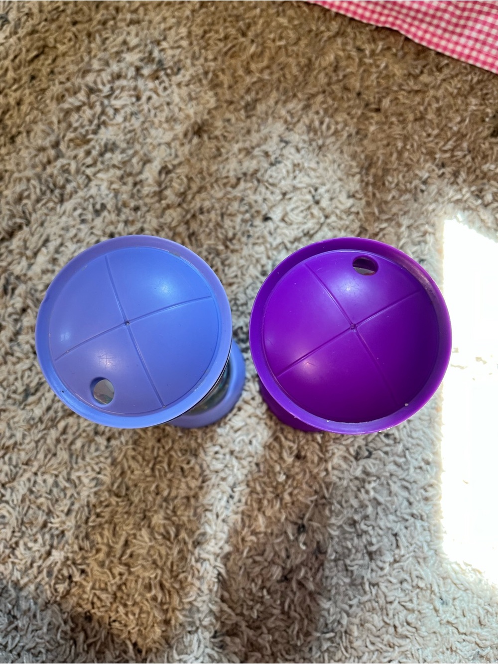 Rare Disney Princess Ariel & Jasmine Twin Water Globe Kids Cups - Purple - Picture 6 of 6